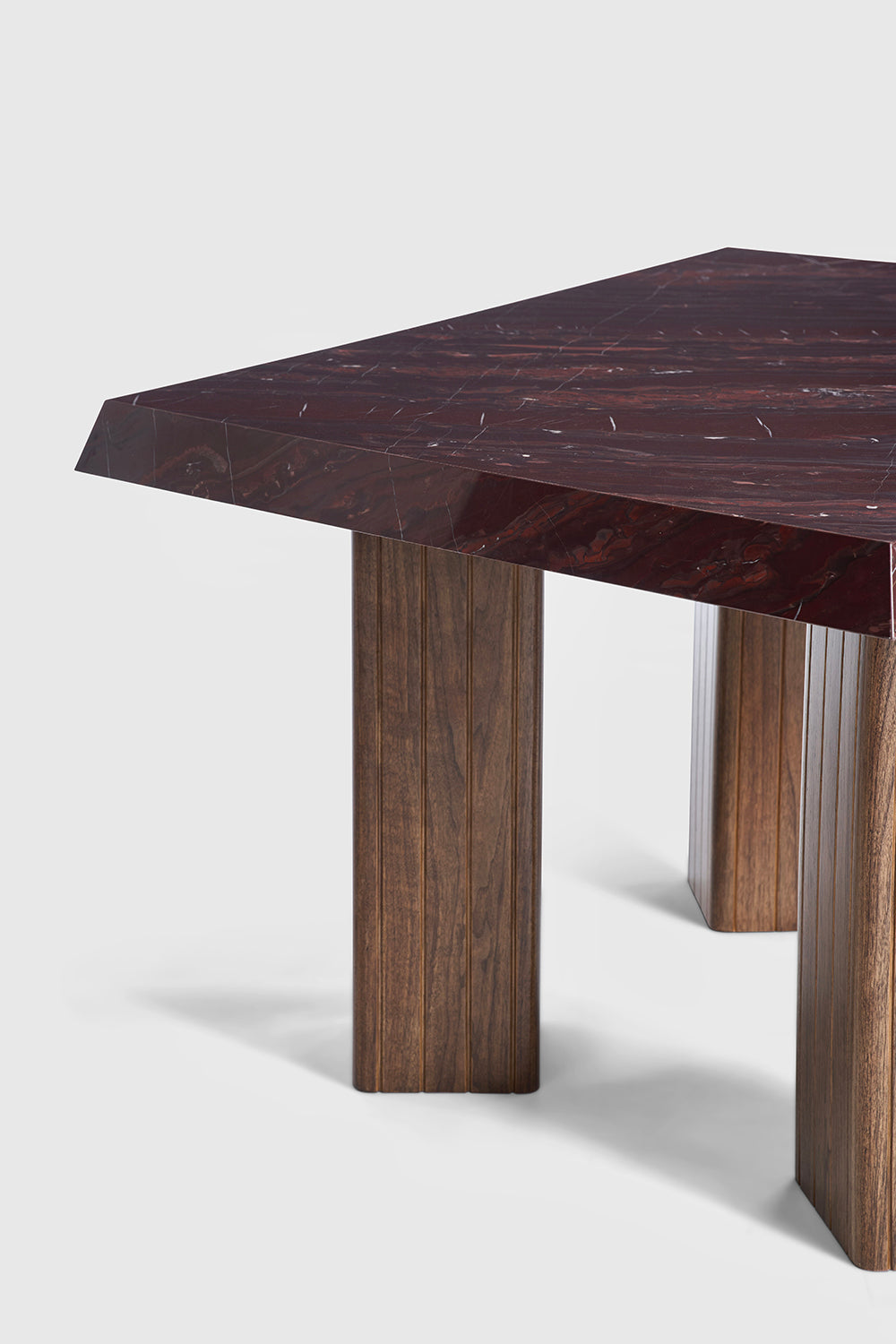 Lake Breakfast - Rosso Canada Marble | Solid Walnut
