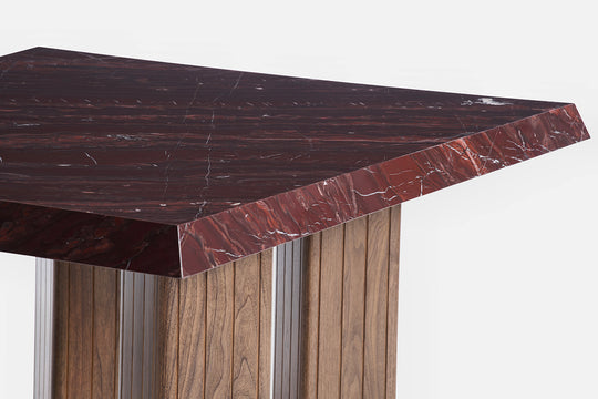 Lake Breakfast - Rosso Canada Marble | Solid Walnut