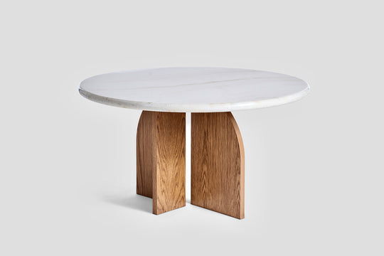 Lake Round Breakfast - Ivory Onyx | Solid Oak