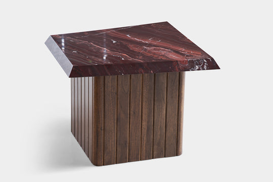 Lake Side - Rosso Canada Marble | Solid Walnut