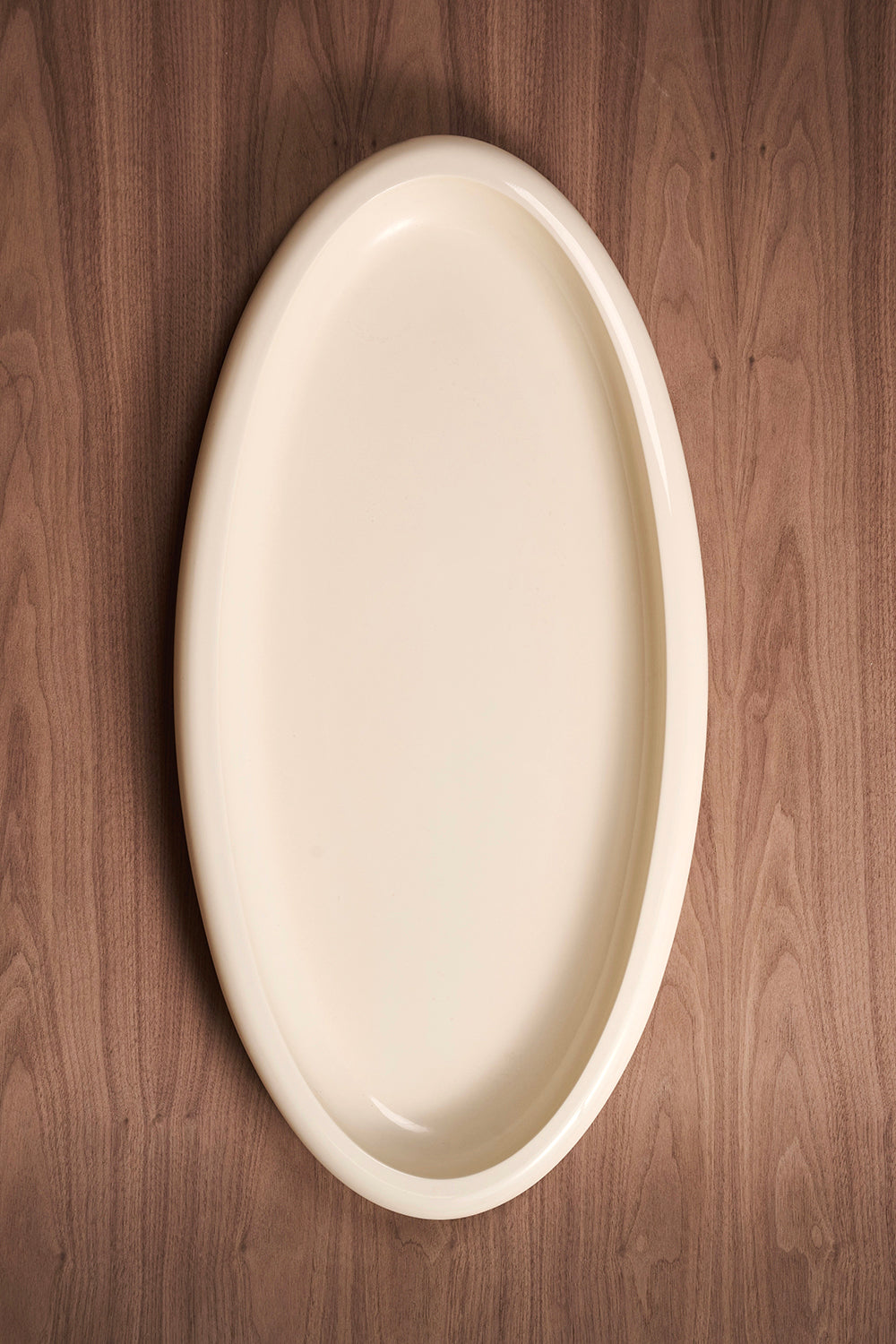 Vanishing While Exploding Tray - Off White High Gloss Oval
