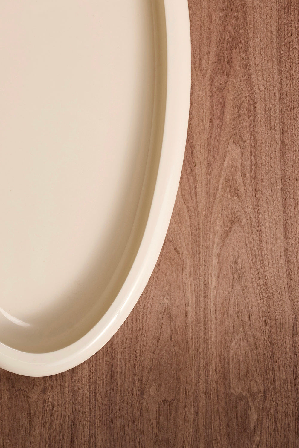 Vanishing While Exploding Tray - Off White High Gloss Oval