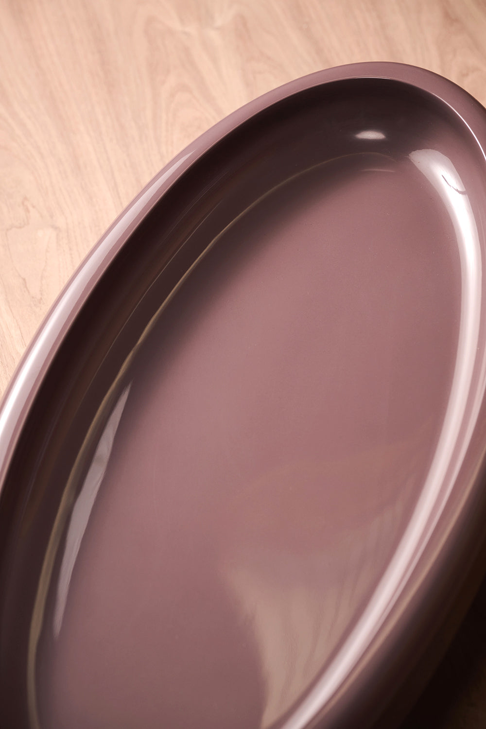 Vanishing While Exploding Tray - Plum High Gloss Oval