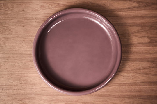 Vanishing While Exploding Tray - Plum High Gloss Round
