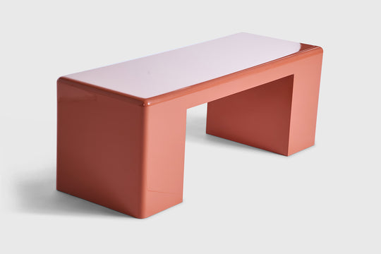 Vanishing While Exploding Bench High Gloss - Outdoor Indoor | Terracotta