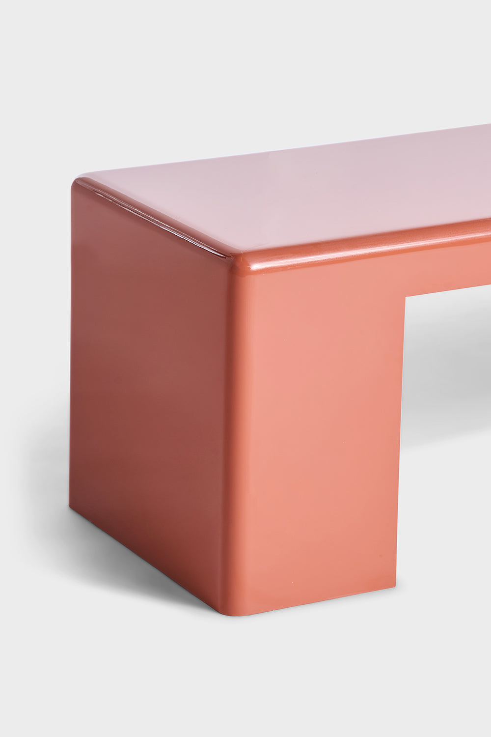 Vanishing While Exploding Bench High Gloss - Outdoor Indoor | Terracotta