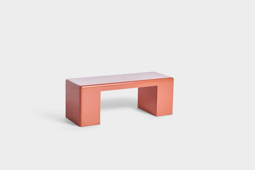 Vanishing While Exploding Bench High Gloss - Outdoor Indoor | Terracotta