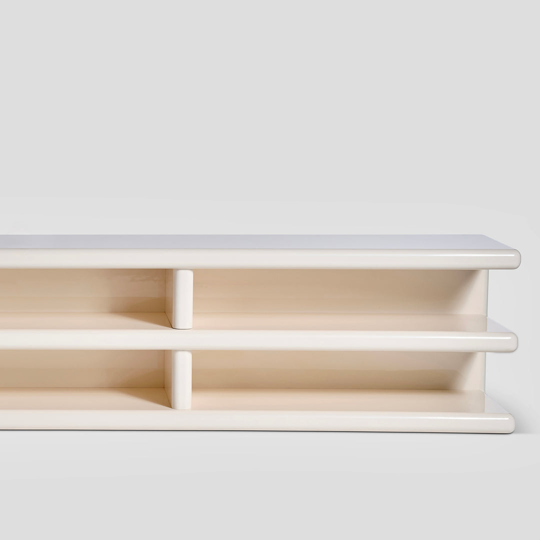 Vanishing While Exploding Credenza High Gloss - Outdoor Indoor - Off White