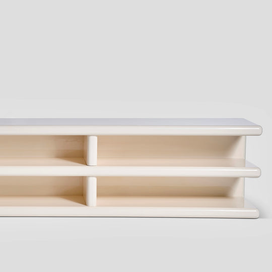 Vanishing While Exploding Credenza High Gloss - Outdoor Indoor - Off White